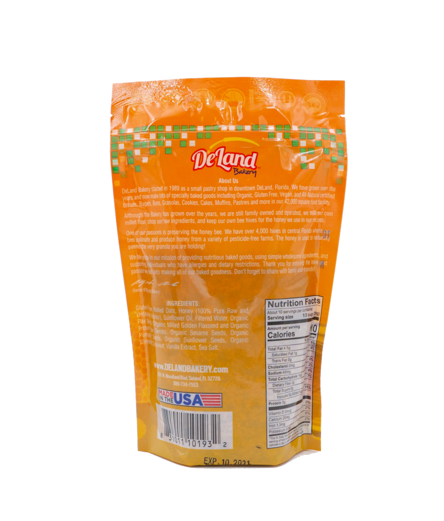 Gluten Free Original Honey Granola DeLand Bakery
