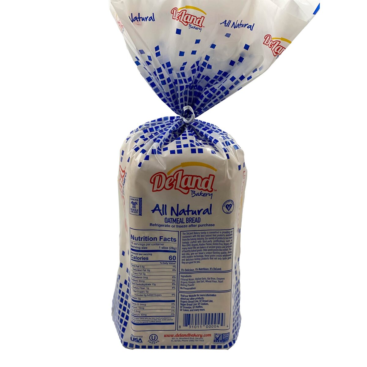 All Natural Oatmeal Bread DeLand Bakery