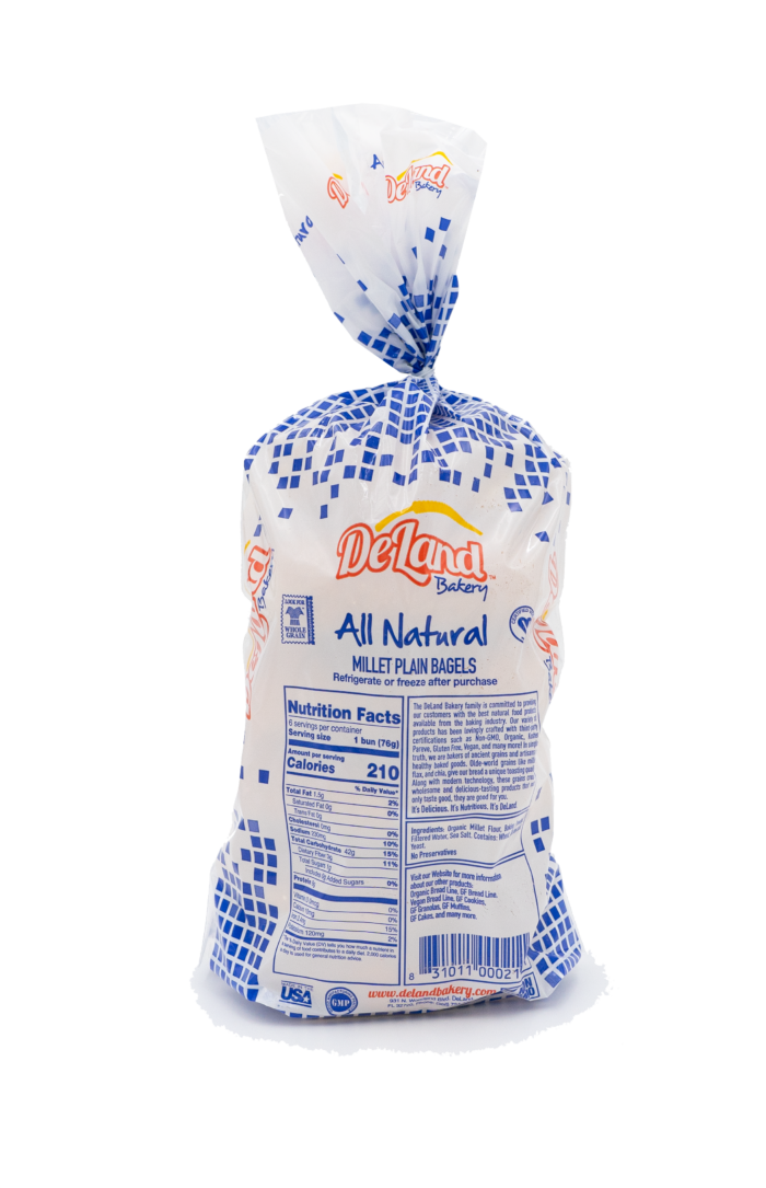 All Natural Millet Plain Bagels Back - Millet Based - Simple Ingredients